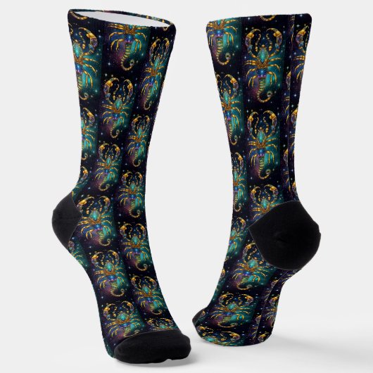 Jewel Galaxy Zodiac Scorpio Socken (Gewinkelt)