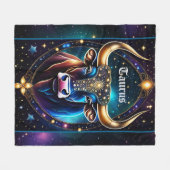Jewel Galaxy Zodiac Taurus Fleecedecke (Vorderseite (Horizontal))