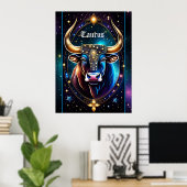 Jewel Galaxy Zodiac Taurus Poster (Heimbüro)