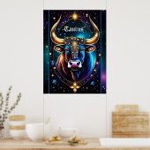 Jewel Galaxy Zodiac Taurus Poster (Küche)
