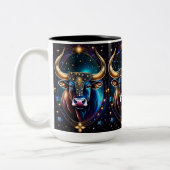 Jewel Galaxy Zodiac Taurus Zweifarbige Tasse (Links)