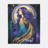 Jewel Galaxy Zodiac Virgo Fleecedecke (Vorderseite)