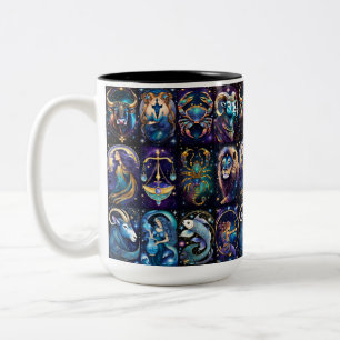 Jewel Galaxy Zodiac Zweifarbige Tasse