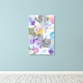 Jewel Garden | Lila Pastelblätter Leinwanddruck (Insitu (Holzboden))
