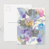Jewel Garden | Lila Pastelblätter Postkarte (Vorne/Hinten)