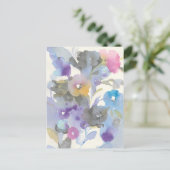 Jewel Garden | Lila Pastelblätter Postkarte (Stehend Vorderseite)