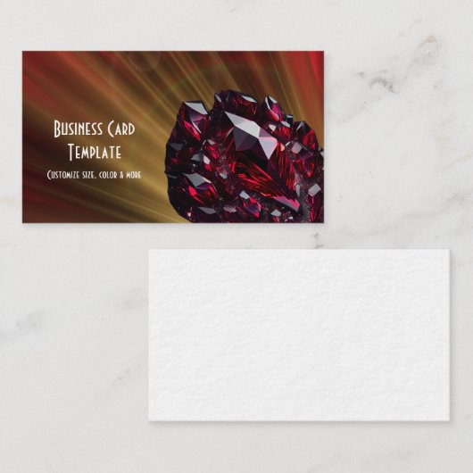 Jewel Gemstone Crystal Ruby Visitenkarte (Vorne/Hinten)