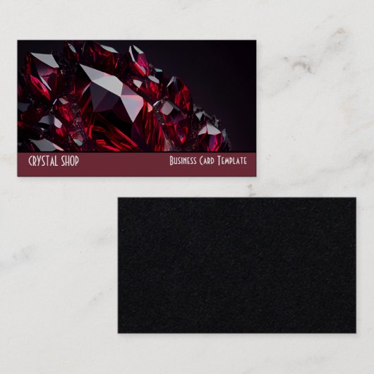 Jewel Gemstones Red Ruby Visitenkarte (Vorne/Hinten)