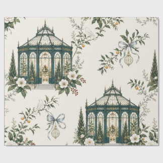 Jewel Glasshouse Elfenbein Weihnachtspapier Geschenkpapier