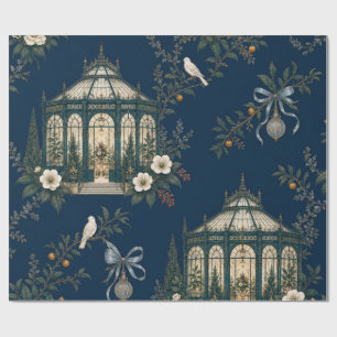 Jewel Glasshouse Midnight Blue Weihnachtsverpackun Geschenkpapier