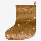 Jewel Gold Glittery Glitz Großer Weihnachtsstrumpf (Rückseite)