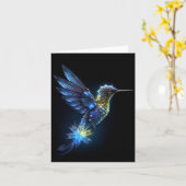 Jewel Hummingbird - Sapphire Blue Karte (Gelbe Blume)