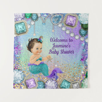 Jewel Mermaid Baby Dusche Backdrop Banner Wandteppich