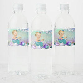 Jewel Mermaid Baby Dusche Wasserflaschenetikett