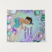 Jewel Mermaid Baby Shooting Bacdrop Banner Wandteppich (Vorderseite (Horizontal))