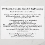 Jewel Mermaid Baby Shower DIY Geschenktücher Dekor Flyer (Hinten)