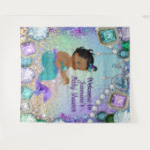 Jewel Mermaid Babydusche Hintergrund Wandteppich (Vorderseite (Horizontal))