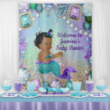 Jewel Mermaid Babydusche Hintergrund