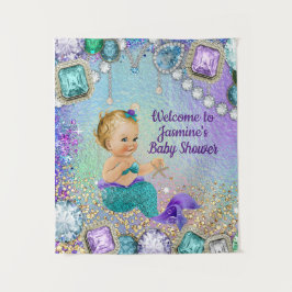 Jewel Mermaid Babydusche Hintergrund Wandteppich