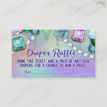 Jewel Mermaid Diaper Raffle Ticket