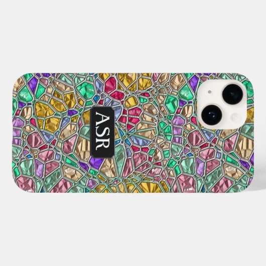 Jewel Mosaic - Buntglas oder Juweleneffekt hübsch Case-Mate iPhone Hülle (Rückseite (Horizontal))