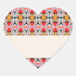 Jewel n Diamond Muster mit EDITABLE Text Herz-Aufkleber