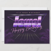 Jewel Name Vorname lila retro Karte Geburtstag (Vorderseite)