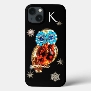 JEWEL OWL,DIAMOND STARS,Gold,Blautürkis,Topaz Case-Mate iPhone Hülle