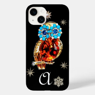 JEWEL OWL, DIAMOND STARS, Gold, Blue Turquase, Top Case-Mate iPhone Hülle