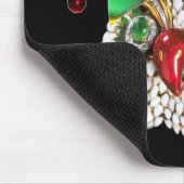 JEWEL OWL, ELF HAT, KLEEBLATT UND DIAMOND FEATHERS MOUSEPAD (Ecke)