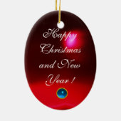 JEWEL OWL UND ELF HAT MIT DIAMOND FEATHERS KERAMIKORNAMENT (Hinten)