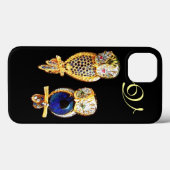 JEWEL OWLS, Gold, Blauer Saphir, Topaz Case-Mate iPhone Hülle (Rückseite (Horizontal))