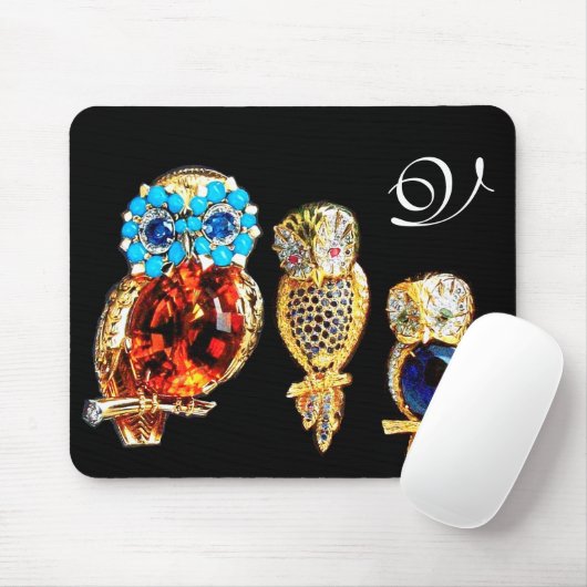 JEWEL OWLS MONOGRAM MOUSEPAD (Mit Mouse)