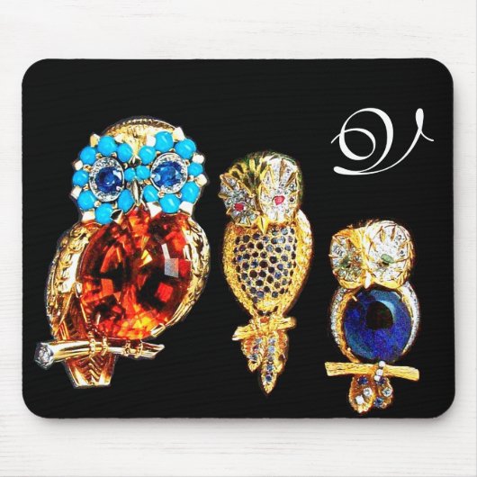 JEWEL OWLS MONOGRAM MOUSEPAD (Vorne)