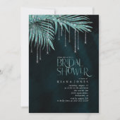 Jewel Palm Leaf Brautparty Aquamarin ID830 (Vorderseite)