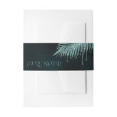 Jewel Palm Leaf Sie sind eingeladen Aquamarin ID83 Einladungsbanderole (Vorderseite Beispiel)