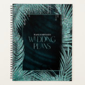 Jewel Palm Leaf Wedding Aquamarin ID830 Planer (Vorderseite)