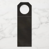 Jewel Palm Leaf Wedding Cheers Gold ID830 Flaschenanhänger (Rückseite)