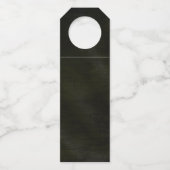 Jewel Palm Leaf Wedding Cheers Green ID830 Flaschenanhänger (Rückseite)