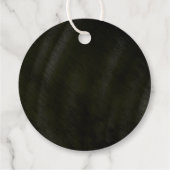 Jewel Palm Leaf Wedding Danke Green ID830 Geschenkanhänger (Rückseite)