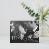 Jewel Palm Leaf Wedding Danke Silver ID830 Ankündigungspostkarte (Stehend Vorderseite)