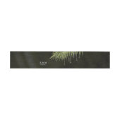 Jewel Palm Leaf Wedding Green ID830 Einladungsbanderole (Flach)