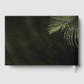 Jewel Palm Leaf Wedding Green ID830 Gästebuch (Rückseite)