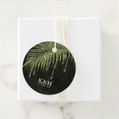 Jewel Palm Leaf Wedding Green ID830 Geschenkanhänger (Beispiel)