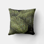 Jewel Palm Leaf Wedding Green ID830 Kissen (Rückseite)