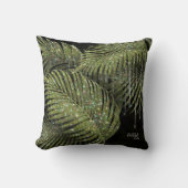 Jewel Palm Leaf Wedding Green ID830 Kissen (Vorderseite)