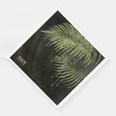Jewel Palm Leaf Wedding Green ID830 Serviette (Ecke)