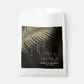 Jewel Palm Leaf Wedding Liebe Dank Gold ID83 Geschenktütchen (Vorderseite)