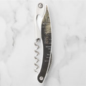 Jewel Palm Leaf Wedding Party Gold ID830 Kellnermesser (Vorderseite)