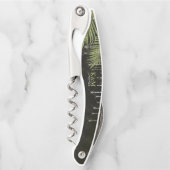 Jewel Palm Leaf Wedding Party Green ID830 Kellnermesser (Vorderseite)